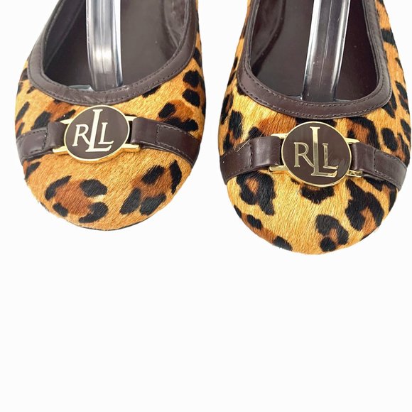 LAUREN RALPH LAUREN Ponyhair Animal Print RLL Logo‎ Monstrap - Picture 8 of 12